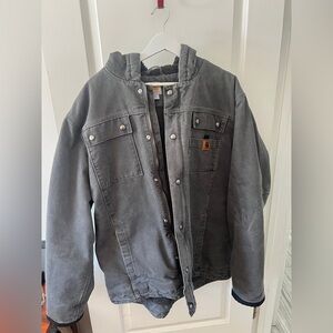 Carhartt Washed Duck Bartlett Jacket in Gravel